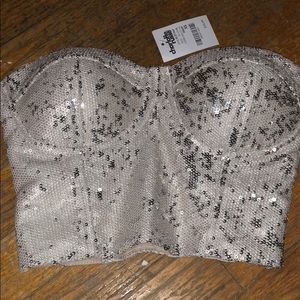 Sparkly Bustier Top